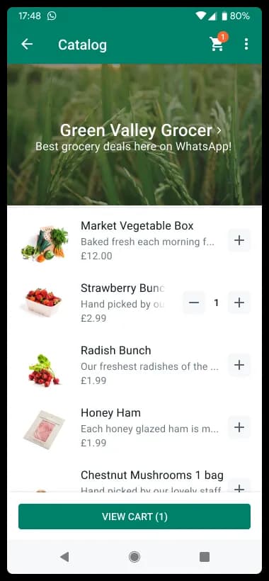 Catalogue products view