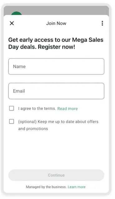 Interactive flow messages